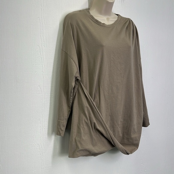 Free People - Dallas Ground Coriander Long Sleeve Twisted Tunic Blouse Small - Picture 4 of 10